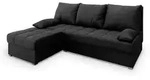 Masseno Ecksofa, Schwarz, Kunststoff, 3-Sitzer, L-Form,L-Form, 200x141 cm,