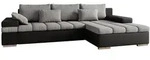 Mirjan24 Ecksofa, Hellgrau, Textil, 6-Sitzer, Ottomane rechts,L-Form, 310x175...
