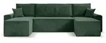 Beautysofa Wohnlandschaft, Gr&uuml;n, Kunststoff, U-Form, 318x94x152 cm, Wohnzimmer,
