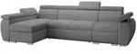 Mirjan24 Ecksofa, Graphit, Metall, 6-Sitzer, Ottomane links,L-Form, 320x170 cm,