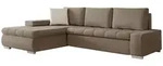 Mirjan24 Ecksofa, Hellbraun, Textil, 5-Sitzer, L-Form,Rechteckig, 265x185 cm,