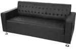 MCW 3-Sitzer, Schwarz, Textil, 180x82x75 cm, Wohnzimmer, Sofas & Couches, Sofas,