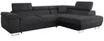 Mirjan24 Ecksofa, Anthrazit, Textil, 5-Sitzer, rechts montierbar,Rechteckig, 274x203