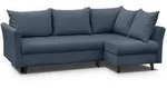 Beautysofa Eckschlafsofa, Dunkelblau, Textil, L-Form,L-Form, 233x148 cm,...