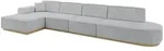 Altdecor Ecksofa, Grau, Textil, 5-Sitzer, L-Form, 412x165 cm, Wohnzimmer, Sofas &