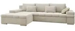 Mirjan24 Ecksofa, Sand, Textil, 6-Sitzer, Ottomane links,L-Form, 310x175 cm,