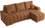 MKS Ecksofa, Orange, Textil, 3-Sitzer, L-Form,L-Form, 245x147 cm, Oeko-Tex&reg;,