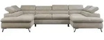 MKS Wohnlandschaft, Beige, Metall, 6-Sitzer, U-Form, 346x76x208 cm, Oeko-Tex&reg;,