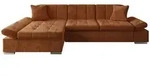 Mirjan24 Ecksofa, Dunkelorange, Textil, 5-Sitzer, links montierbar,