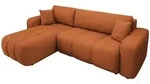 Mirjan24 Ecksofa, Orange, Kunststoff, 5-Sitzer, L-Form,L-Form, 244x145 cm,