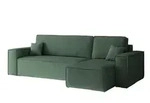 Kaiser M&ouml;bel Ecksofa,, Gr&uuml;n, Holz, Ottomane rechts,L-Form, 244x142 cm, Wohnzimmer,