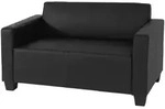 MCW 2-Sitzer-Sofa, Schwarz, Textil, 136x76x52 cm, Wohnzimmer, Sofas & Couches,...