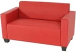 MCW 2-Sitzer-Sofa, Rot, Textil, 136x76x72 cm, Wohnzimmer, Sofas & Couches, Sofas,