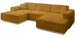 Altdecor Wohnlandschaft, Gr&uuml;n, Textil, 4-Sitzer, 301x80x165 cm, Wohnzimmer, Sofas &