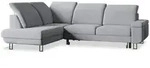 Masseno Ecksofa, Hellgrau, Metall, 3-Sitzer, L-Form,L-Form, 253x190 cm,...