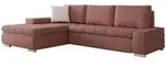 Mirjan24 Ecksofa, Rosa, Textil, 5-Sitzer, L-Form,Rechteckig, 265x185 cm,...