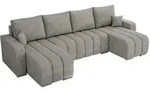 MKS Wohnlandschaft, Hellgrau, Metall, 5-Sitzer, U-Form, 320x86x147 cm,...