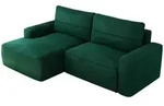 MKS Ecksofa, Dunkelgr&uuml;n, Textil, 3-Sitzer, L-Form,L-Form, 233x144 cm,...
