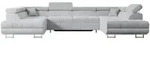 Altdecor Wohnlandschaft, Grau, Metall, 6-Sitzer, U-Form, 342x107x202 cm,...