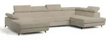 Masseno Wohnlandschaft, Beige, Holz, 5-Sitzer, U-Form, 339x89x190 cm,...