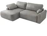 MKS Eckschlafsofa, Hellgrau, Kunststoff, 4-Sitzer, L-Form,L-Form, 273x187 cm,