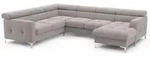 Cotta Wohnlandschaft, Graphit, Textil, Echtholz,Birke, 6-Sitzer, F&uuml;llung: