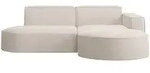 Kaiser M&ouml;bel Ecksofa, Ecru, Holz, 5-Sitzer, L-Form,L-Form, 236x165 cm, Reach,