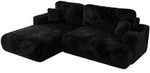 MKS Ecksofa, Schwarz, Kunststoff, 3-Sitzer, L-Form,L-Form, 271x195 cm, Wohnzimmer,