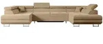 Altdecor Wohnlandschaft, Beige, Metall, 6-Sitzer, U-Form, 342x107x202 cm,...