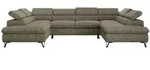 MKS Wohnlandschaft, Grau, Metall, 6-Sitzer, U-Form, 346x76x208 cm, Wohnzimmer, Sofas