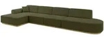 Altdecor Ecksofa, Platin, Textil, 5-Sitzer, L-Form, 412x165 cm, Wohnzimmer,...