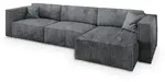 Masseno Ecksofa, Grau, Kunststoff, 5-Sitzer, L-Form, 347x148 cm, Wohnzimmer,...
