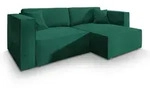 Masseno Ecksofa, Gr&uuml;n, Kunststoff, 3-Sitzer, L-Form,L-Form, 245x148 cm,...