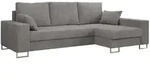 MKS Ecksofa, Hellgrau, Metall, 3-Sitzer, L-Form,L-Form, 242x138 cm, Oeko-Tex&reg;,