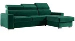 MKS Ecksofa, Dunkelgr&uuml;n, Kunststoff, 3-Sitzer, L-Form,L-Form, 242x168 cm,