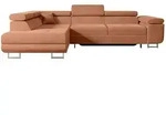 Altdecor Ecksofa, Koralle, Metall, 4-Sitzer, L-Form, Ottomane links, 272x202 cm,