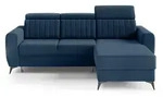 Beautysofa Eckschlafsofa, Dunkelblau, Textil, L-Form,L-Form, 238x176 cm,...