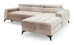 Fun M&ouml;bel Ecksofa, Beige, Textil, L-Form, 260x200 cm, Wohnzimmer, Sofas &...