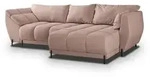 Masseno Ecksofa, Rosa, Holz, 4-Sitzer, L-Form,L-Form, 287x182 cm, Wohnzimmer,...