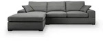 Mid.you Ecksofa Veda, Grau, Holz, 5-Sitzer, F&uuml;llung: Kaltschaum, L-Form,...