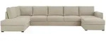 Mirjan24 Wohnlandschaft, Beige, Holz, 8-Sitzer, U-Form,Rechteckig, 370x85x186...