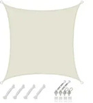 Amanka Sonnensegel, Beige, Kunststoff, Quadratisch, 200x200 cm, Sonnen- &