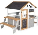 Roba Spielhaus, Mehrfarbig, Holz, massiv, 146x133.5x105.5 cm, unisex, Outdoor