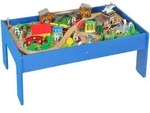 Aiyaplay Spieltisch, Blau, Holz, 60.5x40x98 cm, unisex, Spielzeug,...
