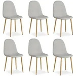 Homestyle4u Stuhl-Set, Grau, Textil, 44x88x45 cm, Esszimmer, St&uuml;hle,