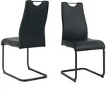 Livetastic Stuhl-Set, Schwarz, Kunststoff, Textil, Kufe, 42x98x56 cm, Esszimmer,