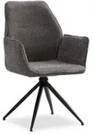 Homestyle4u Armlehnstuhl, Grau, Textil, 61x93x60 cm, Esszimmer, St&uuml;hle,