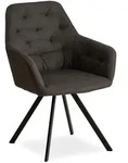 Homestyle4u Armlehnstuhl, Grau, Textil, 59x88x57 cm, Esszimmer, St&uuml;hle,