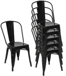 MCW Stuhl, Schwarz, Metall, 45x87x43 cm, Esszimmer, St&uuml;hle, Esszimmerst&uuml;hle,