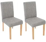 MCW Esszimmerstuhl, Grau, Braun, Textil, 43x90x56 cm, Esszimmer, St&uuml;hle,